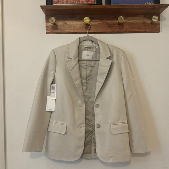 Wilfred Jackets & Blazers - Aritzia Wilfred Memories Vegan Leather Blazer XXS (NWT)
